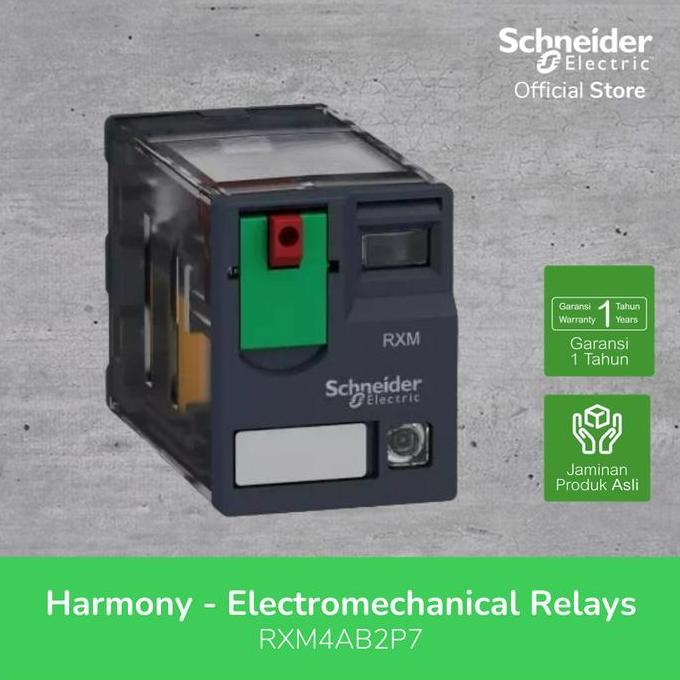 Schneider รีเลย์จิ๋วไฟฟ้า Led 4C/O 230Vac Rxm4Ab2P7