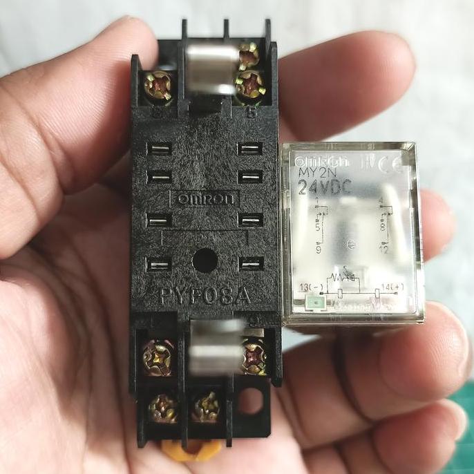 Omron My2N 24Vdc รีเลย์ + Omron Pyf08A 8 Pin Socket Original Japan Forsale!