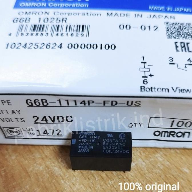 รีเลย์ G6B 1114P Fd Us 24Vdc 24V Dc Omron เดิมไม่ 1174P Limited