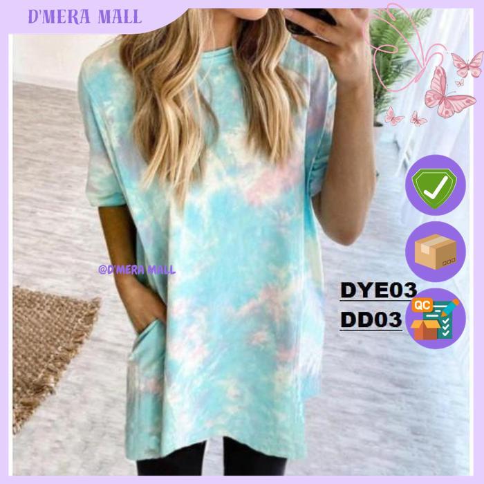 BLOUSEY TIE DYE DRESS DD ผลิตภัณฑ์ที่ดีที่สุด