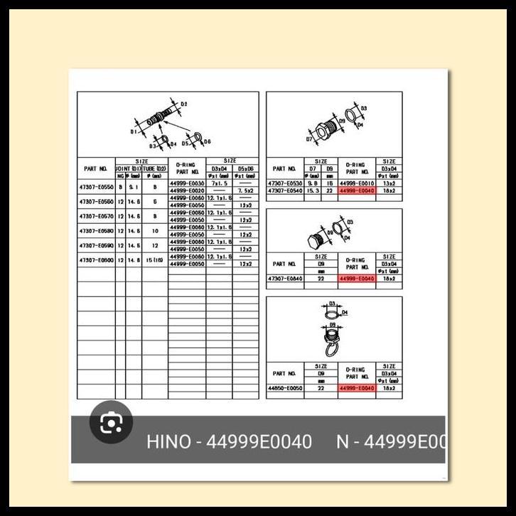 BEST DEAL O RING 44999-E0060 / O RING 44999-E0060 !!!!!!