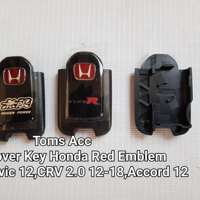 Honda Red Emblem Civic CRV Accord 12 Key Logo H Back Case