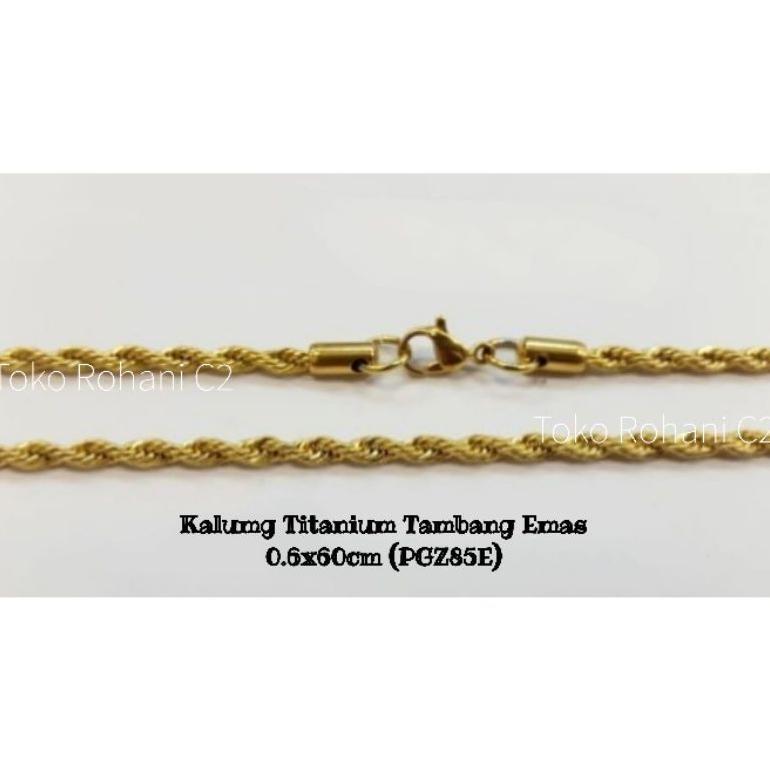 Rq-56 Sd83 สร้อยคอเหมืองทองไทเทเนียม 0.6X60Cm (Pgz85E) - สร้อยคอจิตวิญญาณราคาประหยัด