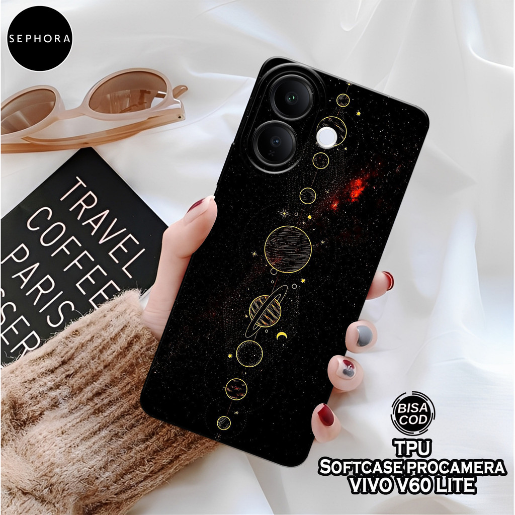 เคส HP ล่าสุด VIVO V60 LITE 2025 - เคสแฟชั่น Planet - VIVO V60 LITE 2025 Softcase - เคสกล้อง Pro - เ