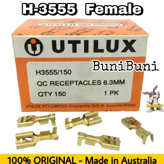 UTILUX หญิง TERMINAL H3555 (BOX CONTAINS 150 ชิ้น) / UTILUX FLAT SKUN สําหรับผู้หญิง / ผู้หญิง H-355