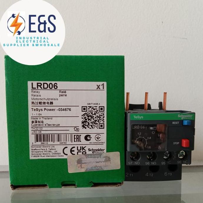 รีเลย์โอเวอร์โหลดความร้อน Scheneeder Lrd06 1-1.6A / Lrd 06 Scheneider ที่ดีที่สุด