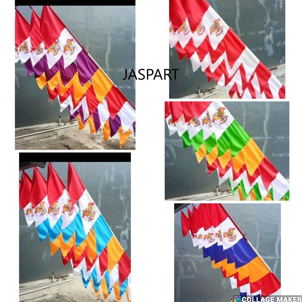 COLORFUL PENDANT FLAG 8 EYES 2.7m GARUDA HUT RI 17 AUGUST PAWAI - DY30 ใหม่