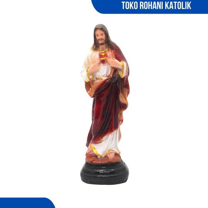 JESUS STATUE 15 CM (สี) / JESUS STATUE OF THE HOLY HEART / CATHOLIC STATUE / JESUS STATUE