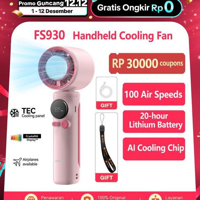 ของขวัญ Jamay Fs930 Cool Fan พัดลมพกพา Mini Turbo Fan Usb ชาร์จ Turbo Fan Typec Mini Portable Turbo 