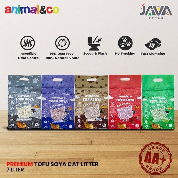 Lansungkirm- Animalnco Cat Litter Soy Baby Powder - ทรายแมวเต้าหู้ 7L