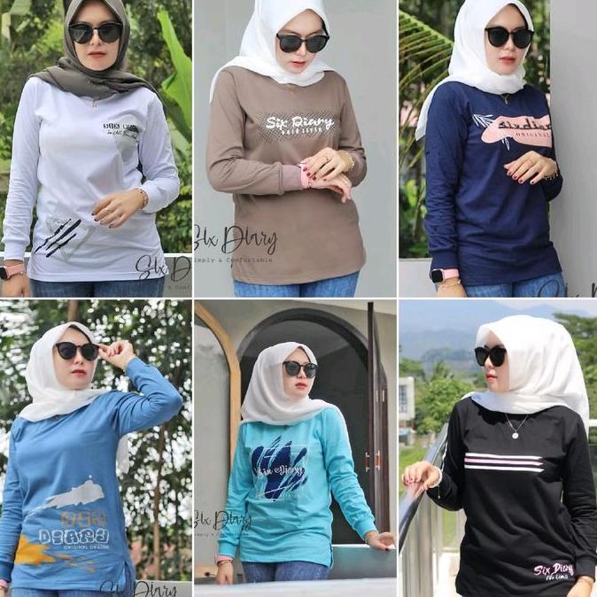 KATUN Cntikk- Six Diary Womens Long Sleeve Top Original ล่าสุด Cotton Floral Combed Cotton
