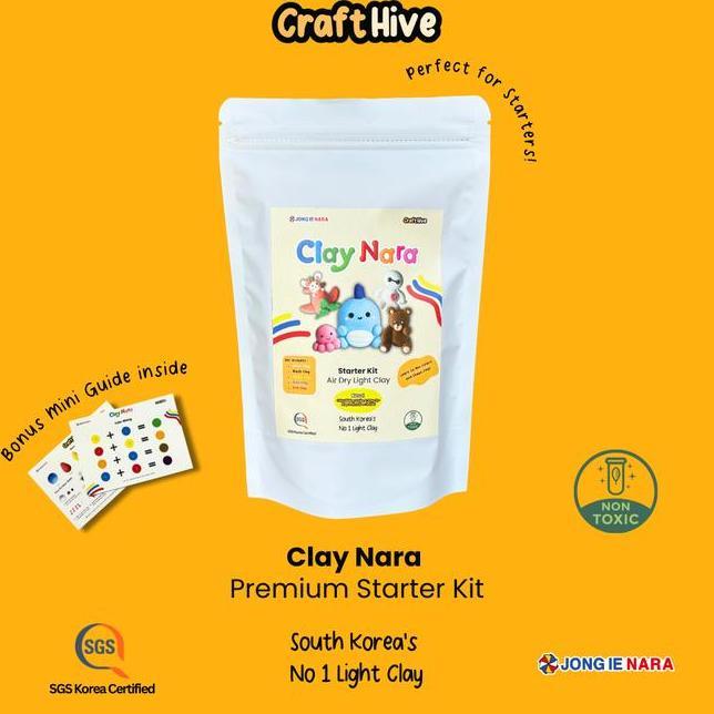Craft Hive Clay Starter Kit Jong Ie Nara No.1 Air Dry Light Clay เกาหลี Soft ปลอดสารพิษ