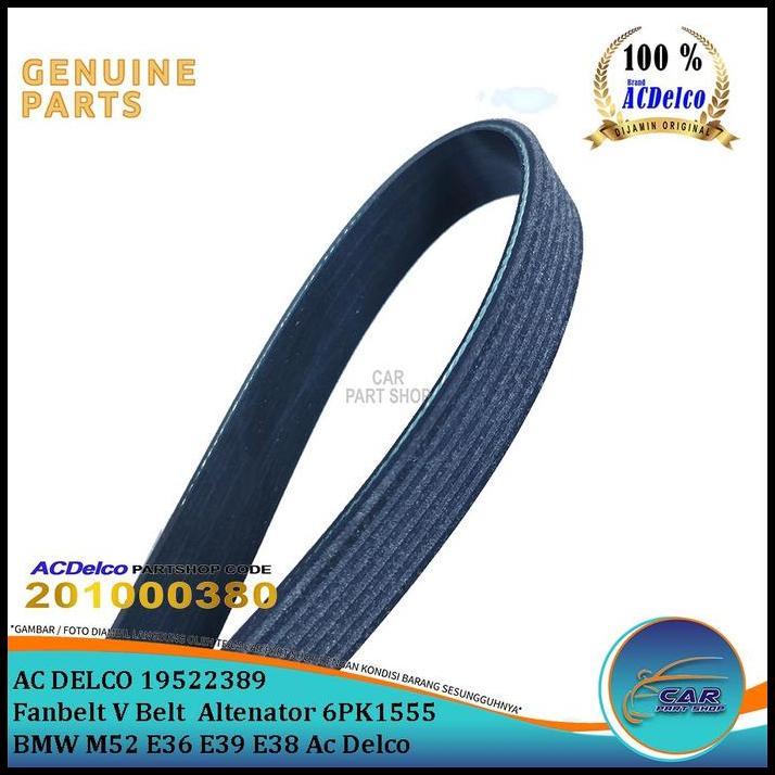 ข้อเสนอร้อน AC DELCO FANBELT V BELT ALTENATOR 6PK1555 6 PK 1555 BMW M52 E36 E39 E38 ORIGINAL QUALITY