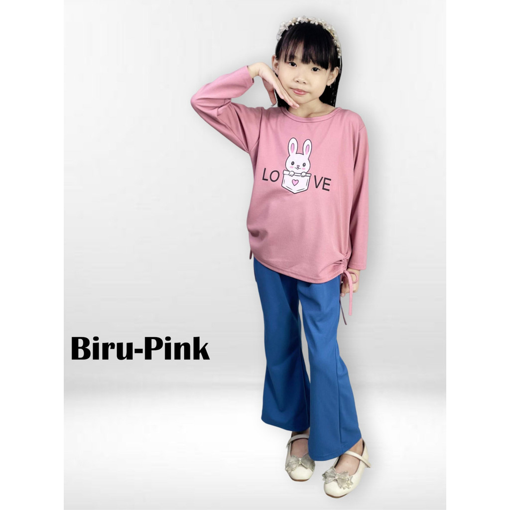 CKids ชุดกางเกง Cutbray Girls พร้อม Bunny Love Motif