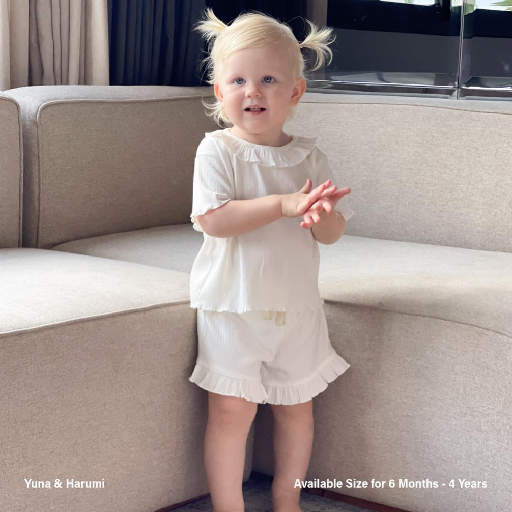 Sahur lovede - Harumi Ruffle Knit Shorts - Baby & Girls Ruffle Rib Knit Shorts