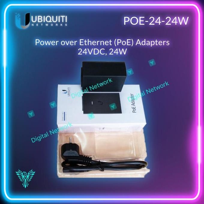 UBNT ADAPTER POE 24V 1A POE-24W UBIQUITI เครือข่าย