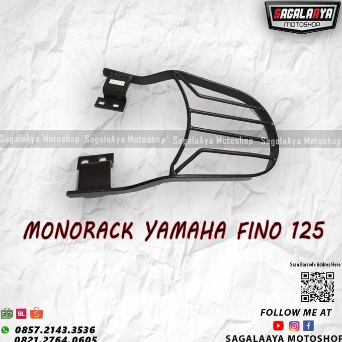 Yamaha New Fino 125 Monorack Box Bracket Givi Kmi Motorcycle Top Box Bracket ราคาพิเศษ!