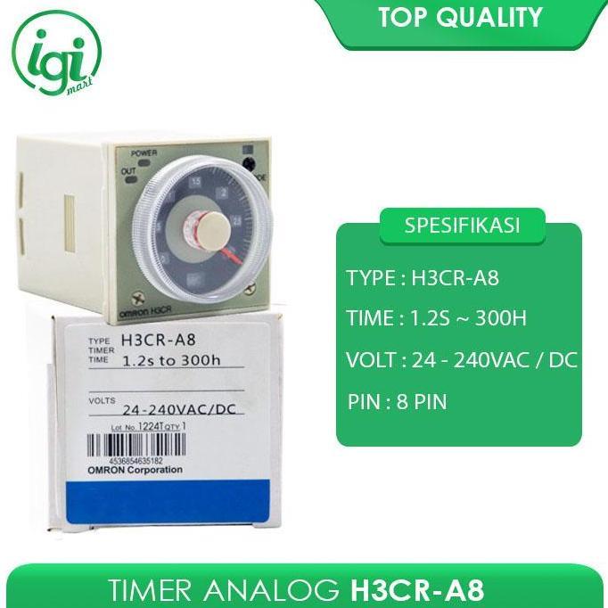TIMER H3CR-A8 / TIMER H3CR 220VAC MULTIFUNCTION OMRON