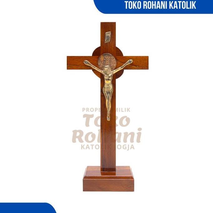 20 CM BENEDICT SITTING CROSS / BENEDICT CATHOLIC SITTING CROSS