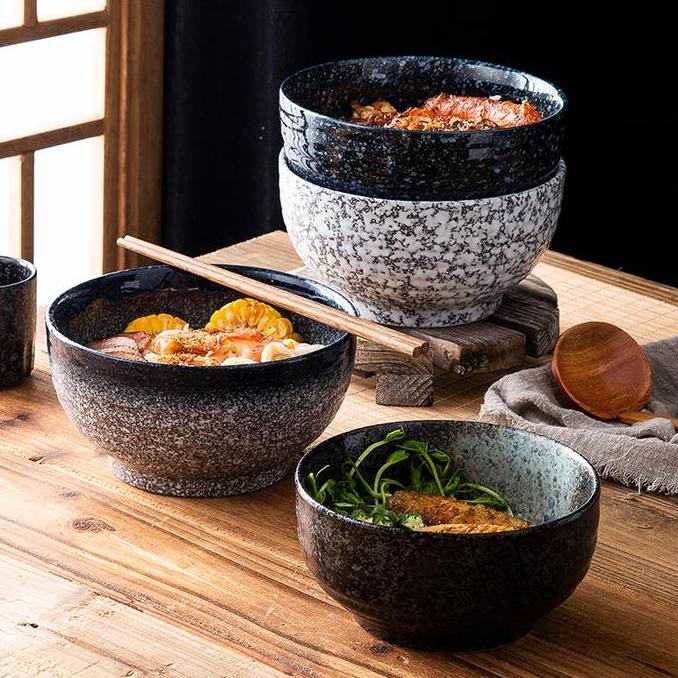 Mori Gyudon Bowl / Gyudon Rice Bowl Ramen Noodles เซรามิคร้านอาหารญี่ปุ่นที่ไม่ซ้ํากันความงามที่ไม่ซ