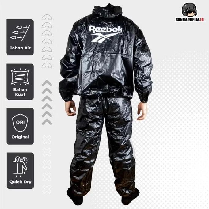 REEBOK New- เสื้อแจ็คเก็ตซาวน่า (REEBOK) เสื้อกันฝนวัสดุยางที่มีประสิทธิภาพ