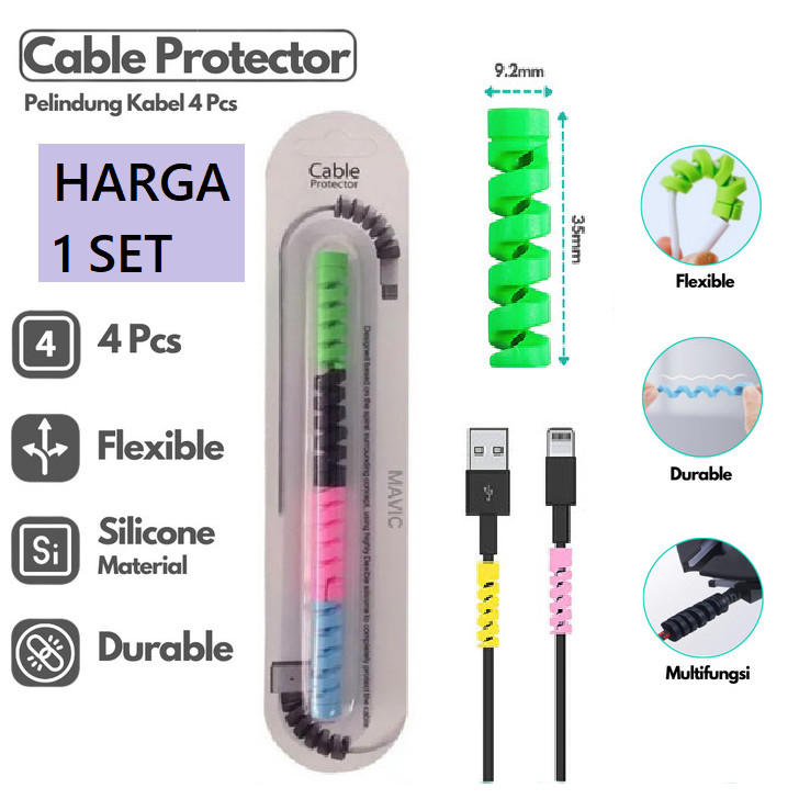 มาย$-1! ราคา 1 ชุด CAN BE USED สําหรับ ALL TYPES OF SPIRAL CABLE PROTECTOR CABLE END COVER [MICRO US