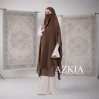 Xavieer - Azkia Long French Khimar Babydoll Umrah Haji Khimar Polos Premium