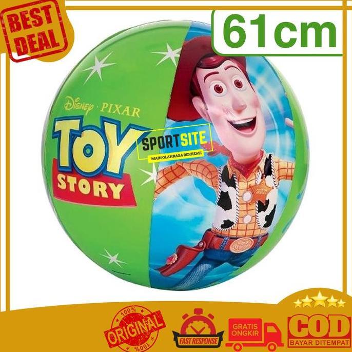 Intex Beach Ball Toy Story 61 ซม. เด็กชายหาดของเล่นลูกบอลสระว่ายน้ําเกม Disney Pixar Beach Ball เกม