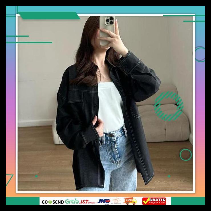 KEMEJA JUWON SHIRT / เสื้อเชิ้ต OVERSIZE LIST เสื้อผ้าซับใน UNISEX