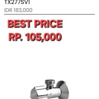 Toto Tx 277 Sv1 Stop Valve ราคาเดิม 100% Rp. 105,000