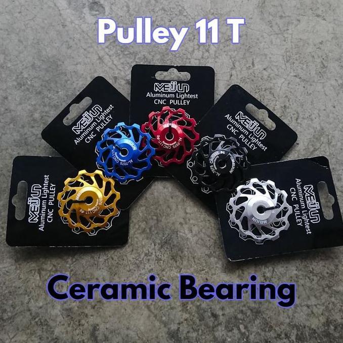Pulley Meijun 11 T สับจานหลัง Alloy Ceramic Bearing Loncer