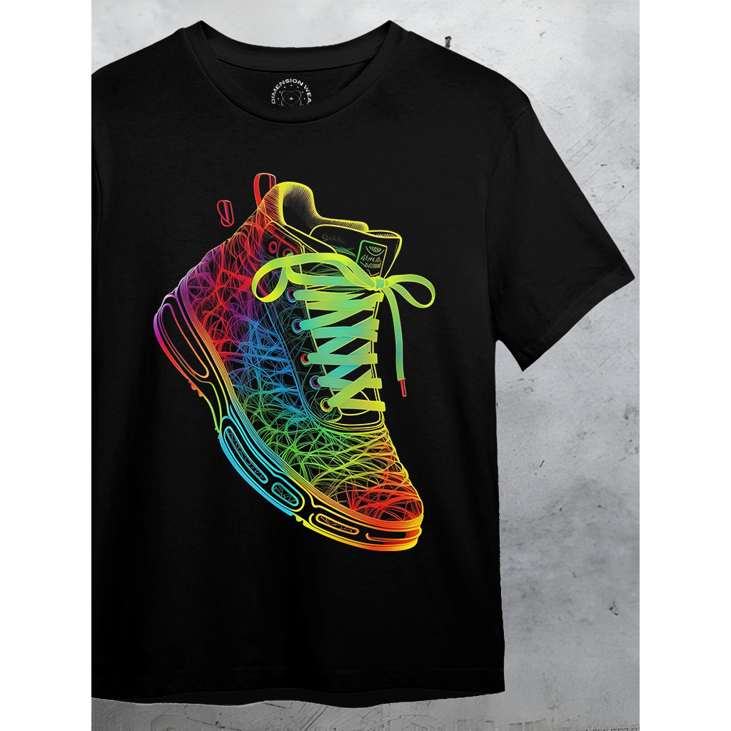 Original Premium Unisex Distro เสื้อยืด 3D Lighting รองเท้า