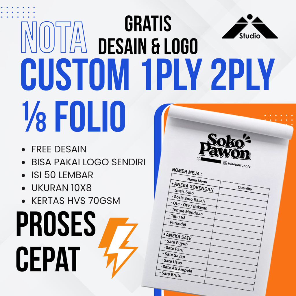 โน้ตแบบกําหนดเอง 1/8 Folio 1Ply 2Ply ออกแบบฟรี