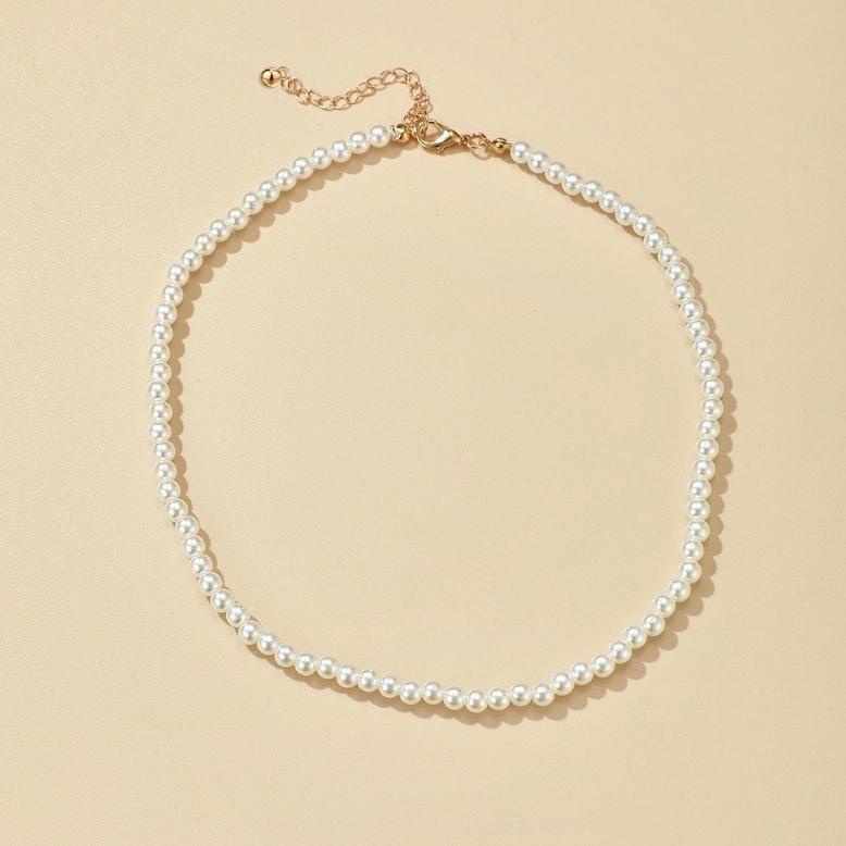 วิราล!!! [KM006] Asb - PEARL NECKLACE / 6Mm / สร้อยคอ PEARL / สร้อยคอวินเทจ PEARL Jessica สร้อยคอรุ่