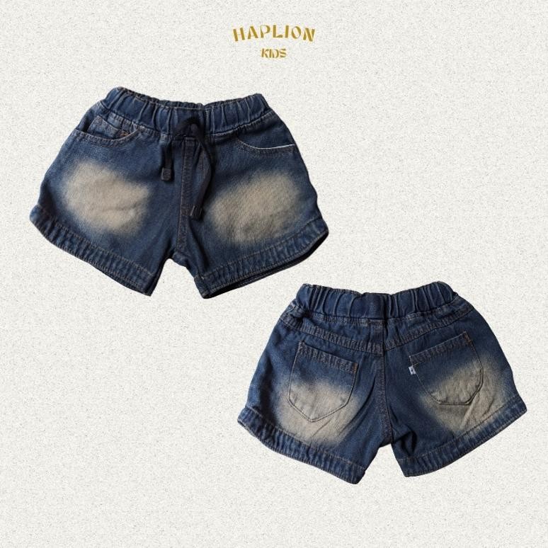 Fue-K5X20 กางเกงยีนส์ขาสั้นเด็ก Hotpants Strap 1 - 6 Years Er-79