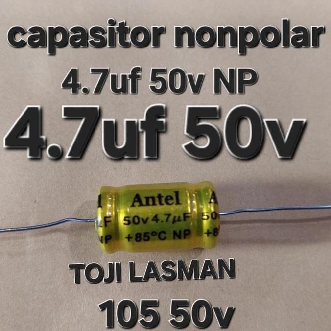 ( 4.7 Uf 50V Non Polar Np ) Elko Elco Nonpolar Tipa Polarity 4.7 Micro 4.7 Uf Micro Mf 50V 50 โวลต์ 
