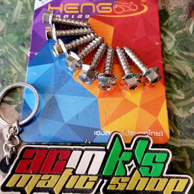 PCX 150/160 STAINLESS FILTER BOLT 2 KEYS HENG ORIGINAL (8 ชิ้น)