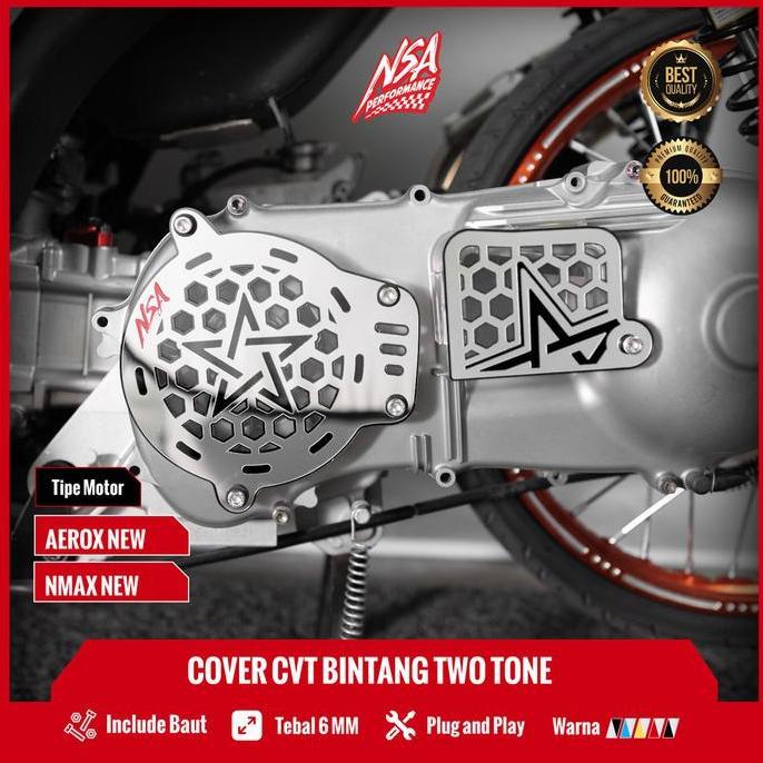 ฝาครอบ NSA CVT BINTANG TWO TONE SERIES YAMAHA Nmax ใหม่ Aerox ใหม่ Nmax เก่า CVT ฝาครอบ Yamaha อุปกร