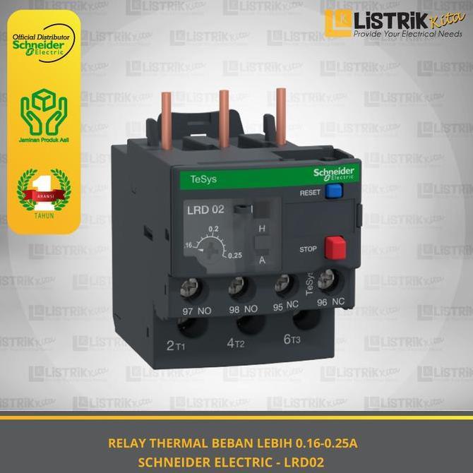 Thermal Overload Relays Schneider Electric Tesys D 0.16-0.25A - Lrd02 ราคาพิเศษ!