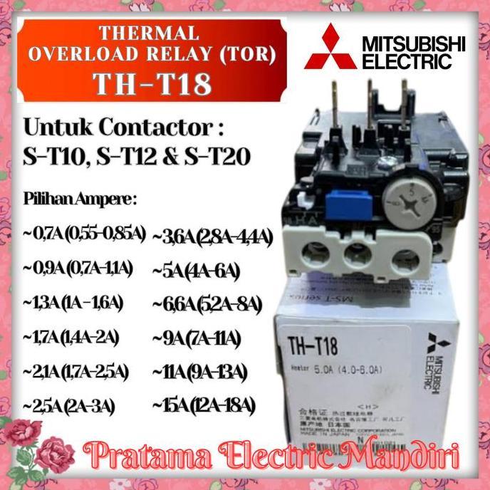 Mitsubishi Thermal Overload Relay Th-T18 Tt18 Th T18 ของแท้