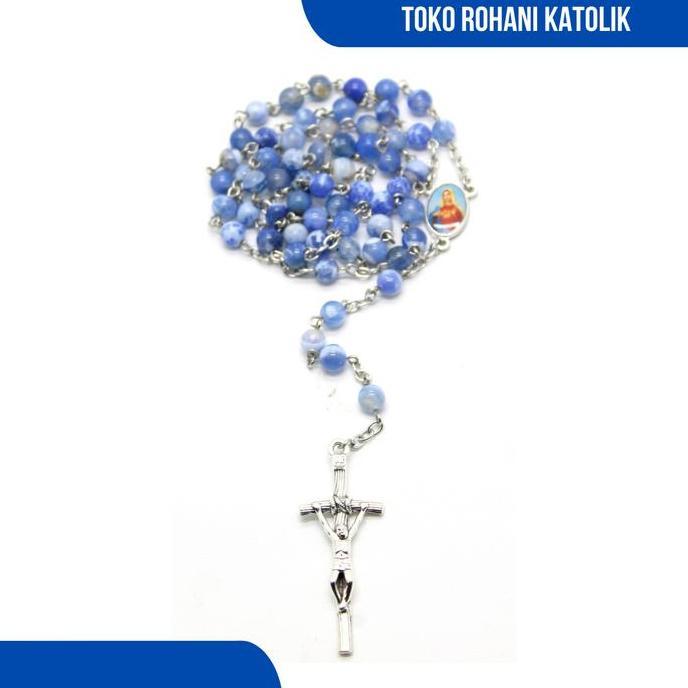 CATHOLIC ROSARY ( ONYX STONE) / CATHOLIC ROSARY NECKLACE / NATURAL STONE ROSARY / CONTACT