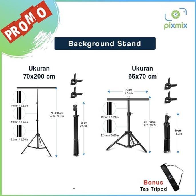 Xystud- ขาตั้งพื้นหลัง รุ่น T | ขาตั้ง 70X65 | ขาตั้ง 70X200
