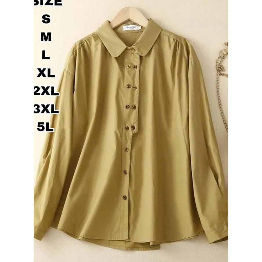 KEMEJA Cntikk- Amia เสื้อเชิ้ตพื้นฐานผู้หญิงจัมโบ้ Oversize Top Size SML Xl Xxl Xxl Xxl 5L