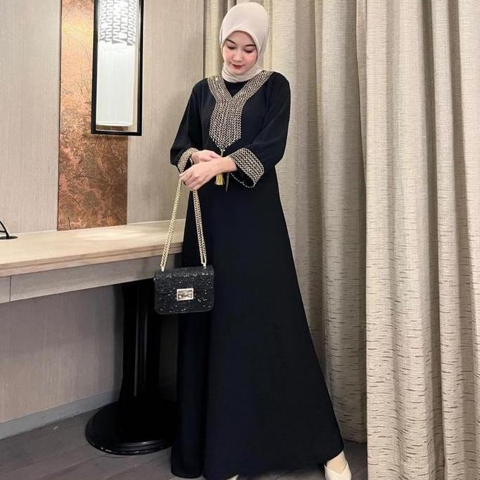 ABAYA TURKEY RAMISA ABAYA ผู้หญิง LATEST 2024 ปักลูกปัดหรูหรามุสลิม Gamis