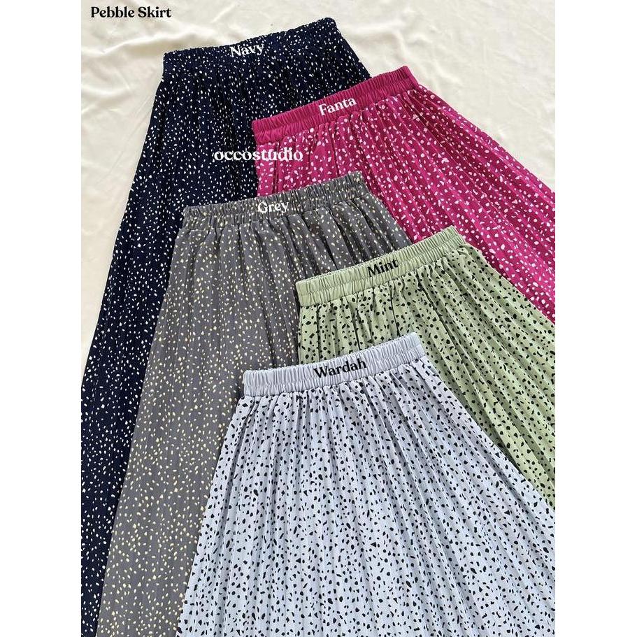 PEBBLE SKIRT - กระโปรง PEASE พร้อม PEBBLE MOTIF, PREMIUM HYGET MATERIAL