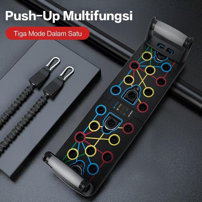 TrailTop Push Up Board 3 in 1 อุปกรณ์ออกกําลังกายที่บ้านมัลติฟังก์ชั่นแถบต้านทานและอุปกรณ์วิดพื้น
