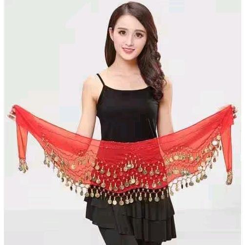 BELLY DANCE BELT WAIST CHAIN ZUMBA COIN SHAWL BELLY DANCE GYMNASTICS DANCE BELT