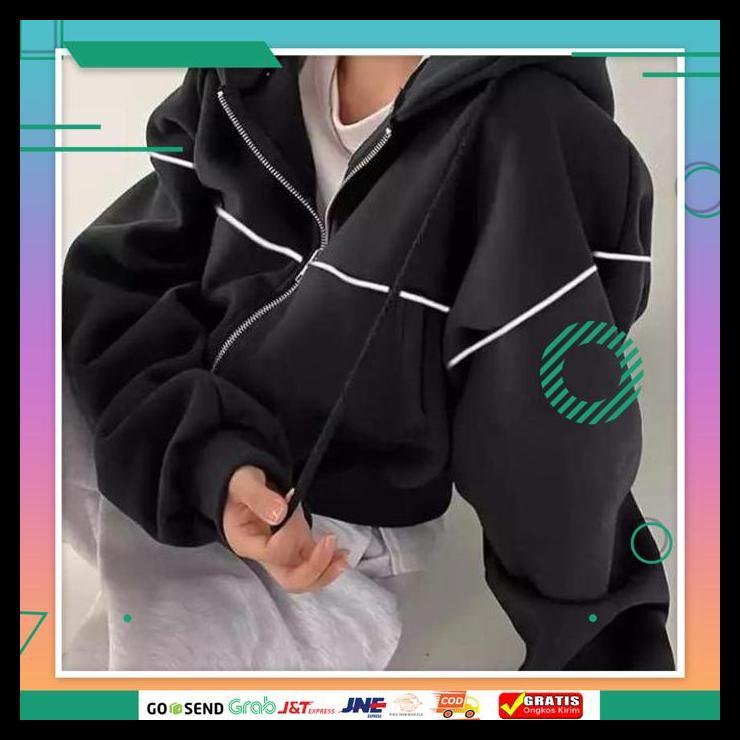 LILY CROOPE JACKET - MODERN WOMENS CROP JACKET ZIPPER HOODIE - ZIPPER CROOPE HOODIE