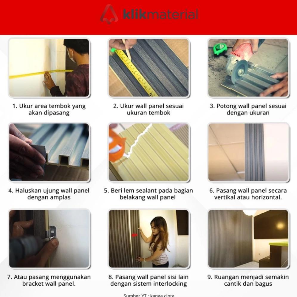 Wpc Wall Panel 4 เมตรแผงไม้ 3D Wood Motif Wall / Fluted Wpc Wall Panel 4 เมตร / 3D Wood Motif สแควร์