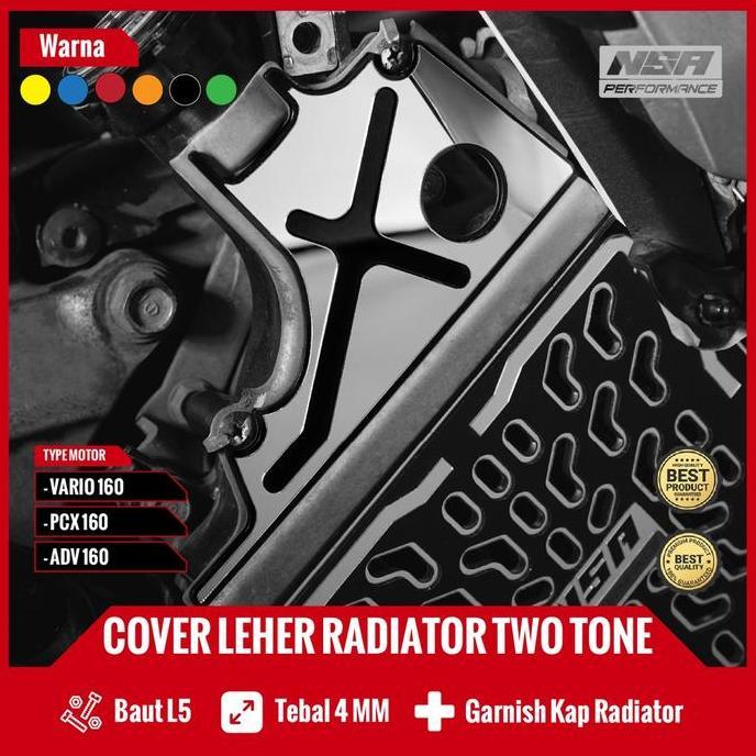 NSA GARNISH COVER RADIATOR NECK HONDA 160 TWO TONE หม้อน้ําคอ PCX ADV VARIO STYLO 160 อะคริลิคอุปกรณ